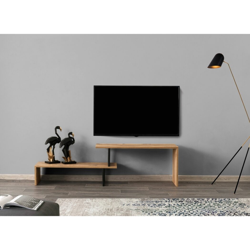TV stolek OVIT černá/borovice