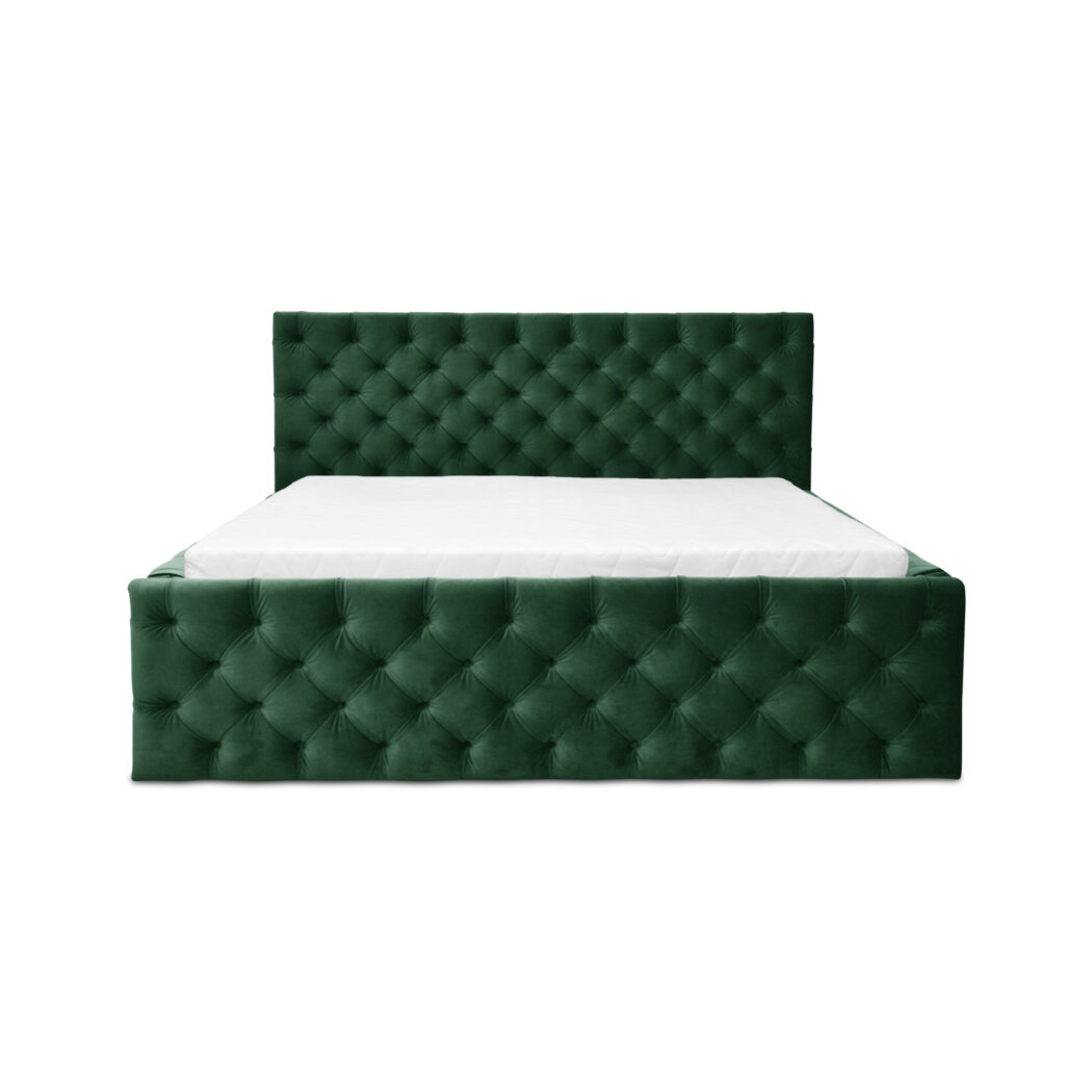 Čalouněná postel CHESTERFIELD zelená