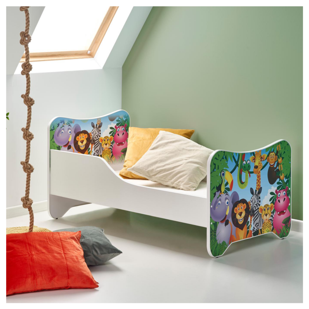 Dětská postel s matrací HOPPY vícebarevná