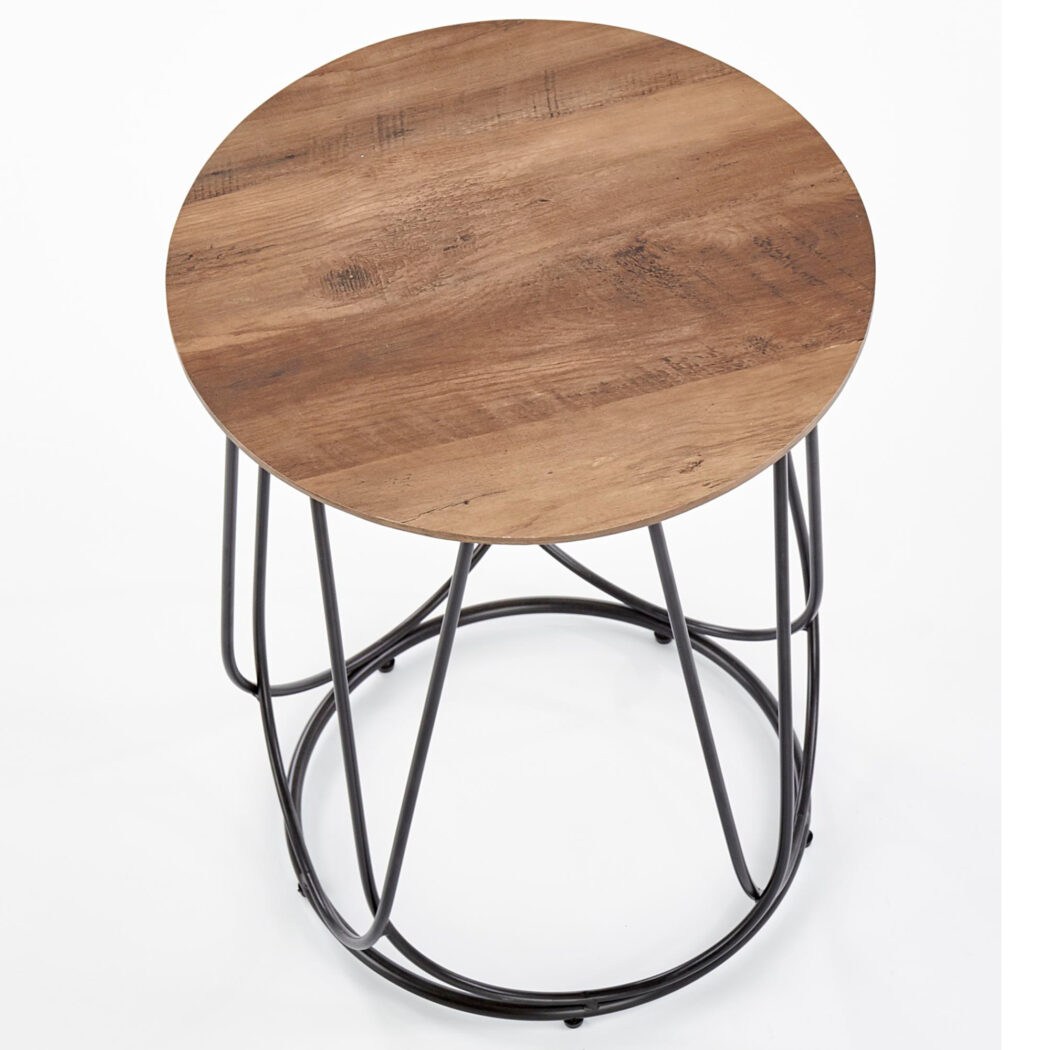 Přístavný stolek HADES S ořech/černá